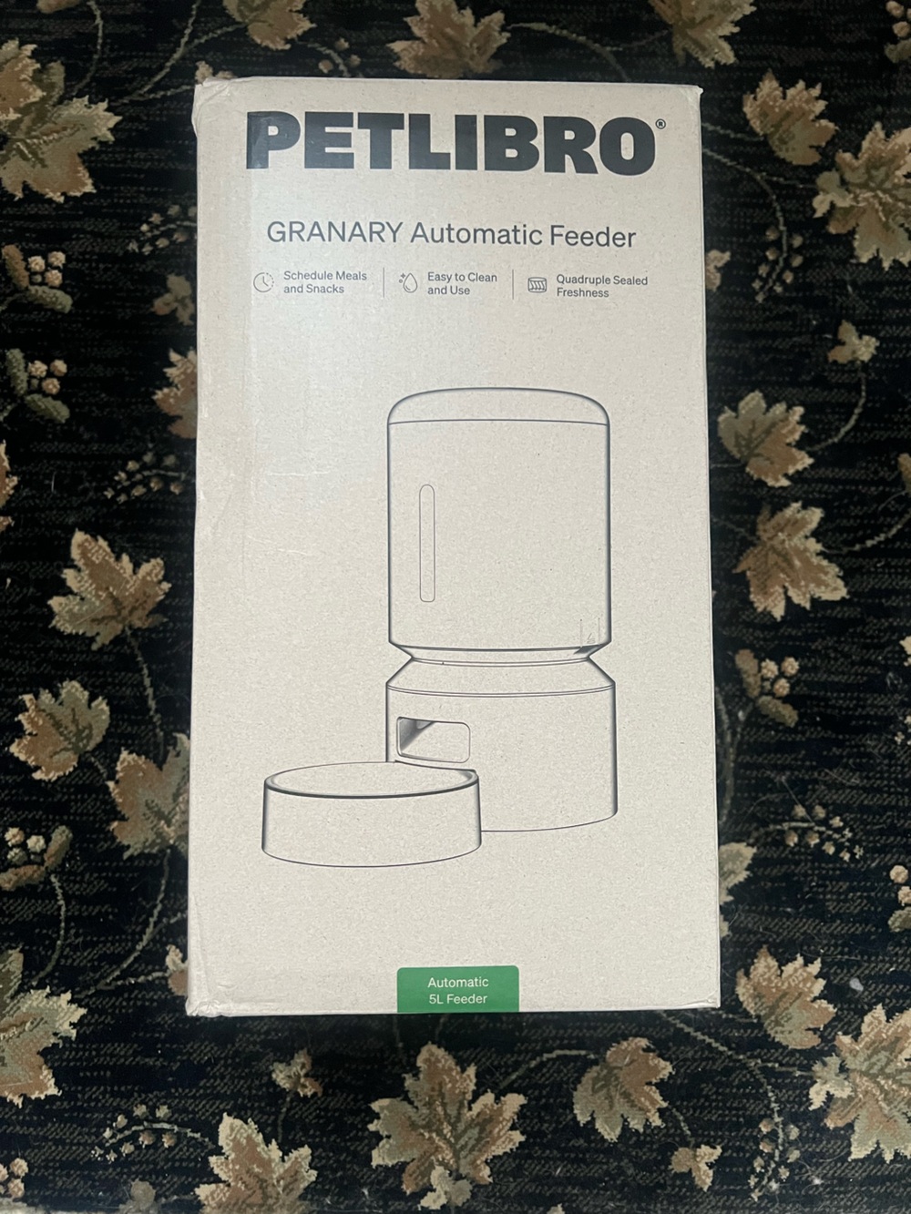 Petlibro black Granary Automatic Cat Feeder